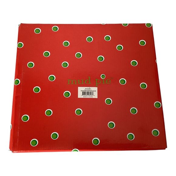 Mud Pie Stocking Shaped Cheese Plate And Spreader - Picture 2 of 2